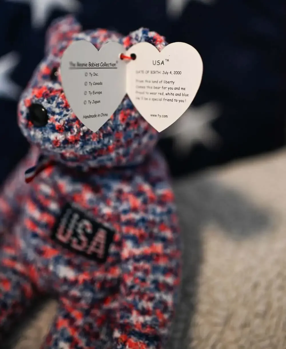 Ty Beanie Baby USA The Bear (2000) WITH TAG